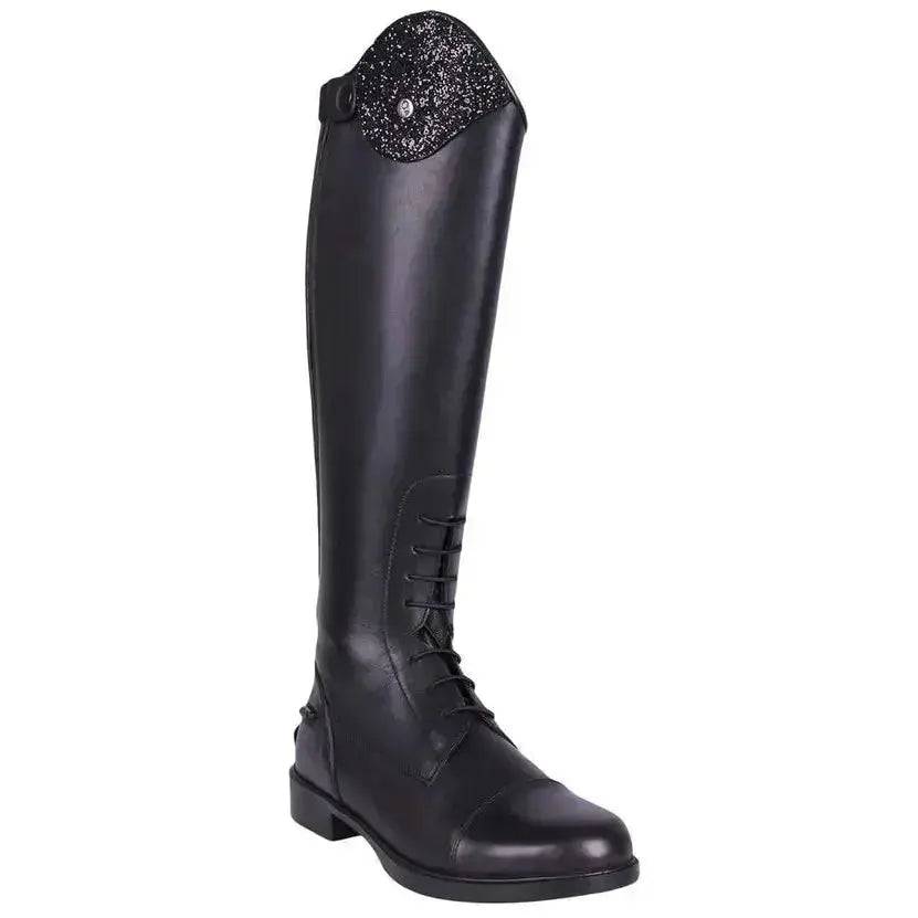 QHP Romy Glitter Top Long Competition Riding Boots - Junior Standard 36 QHP Long Riding Boots Barnstaple Equestrian Supplies