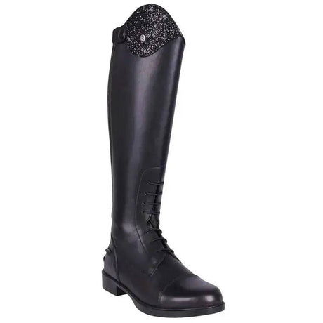 QHP Romy Glitter Top Long Competition Riding Boots - Junior Wide 36 QHP Long Riding Boots Barnstaple Equestrian Supplies