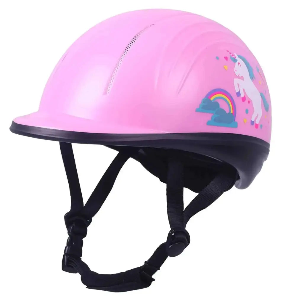 QHP VG1 Safety Junior Riding Helmets Pink Junior 49Cm-52Cm Adjustable Riding Hats Barnstaple Equestrian Supplies