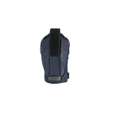 Dark blue mesh wrist guard with black velcro strap and metallic logo tag for racesafe motion3 shoulder pads