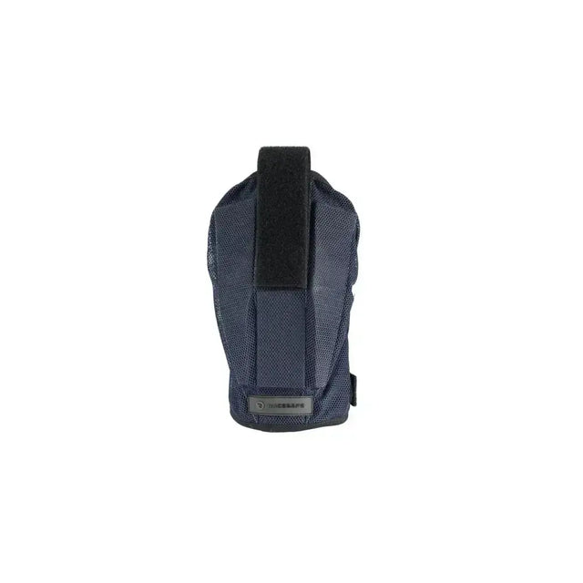 Dark blue mesh wrist guard with black velcro strap and metallic logo tag for racesafe motion3 shoulder pads