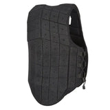 Black tactical vest with reinforced grid panels and adjustable side straps for racesafe motion3 youth body protector