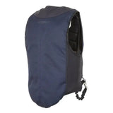 Dark blue and black racesafe motionair air jacket with padded interior and adjustable strap low-profile air jacket