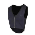 Black mesh-backed racesafe motionlite cycling vest with front zipper and subtle logo offers lightweight technical gilet