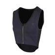 Black neoprene technical gilet with front zipper and mesh sides from racesafe motionlite protector young rider line