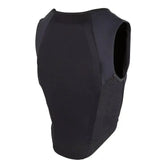 Black neoprene racesafe motionlite protector young rider with perforated side panels technical gilet back view