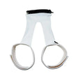 White fabric wrist support with black zipper and adjustable straps from racesafe prorace leg straps for secure fit