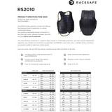 Racesafe RS2010 Adults Body Protector Navy X Small Short Body Protectors