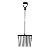 Black plastic handled red gorilla bedding gorilla bedding fork short d-handle with silver aluminum shaft and black tines