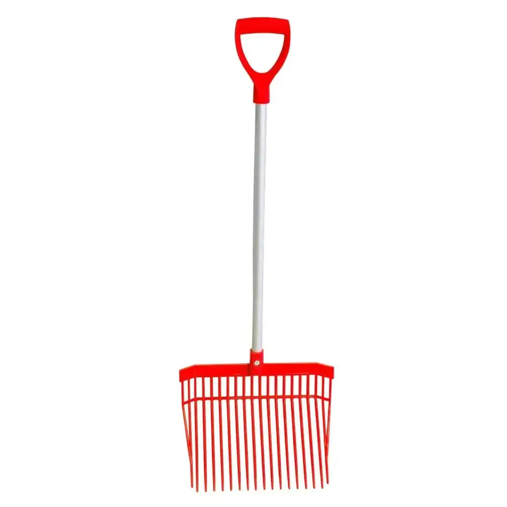 Red Gorilla Bedding Fork Short D-Handle Red Forks