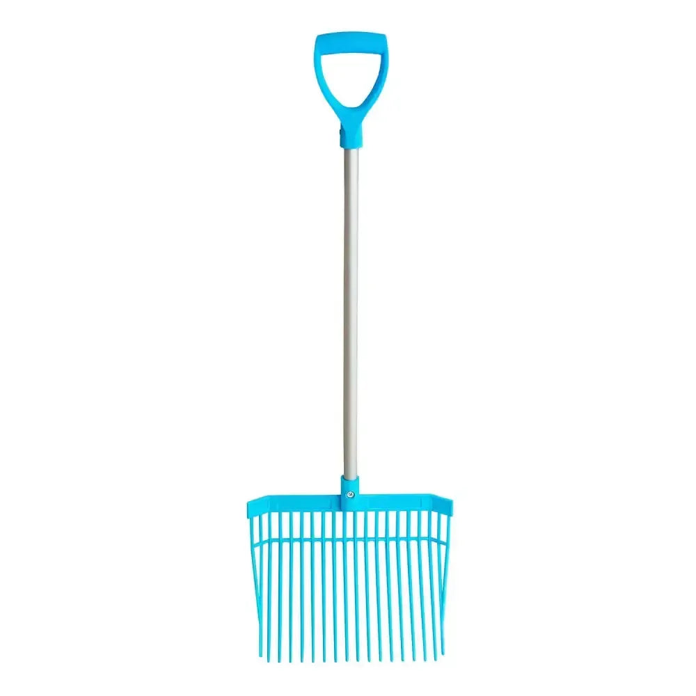 Red Gorilla Bedding Fork Short D-Handle Sky Blue Forks
