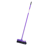 Purple broom with black bristles and gray handle tip featuring unique features from red gorilla broom 30cm line