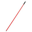 Red gorilla broom handle with red plastic coated steel mop handle and black grip and end caps
