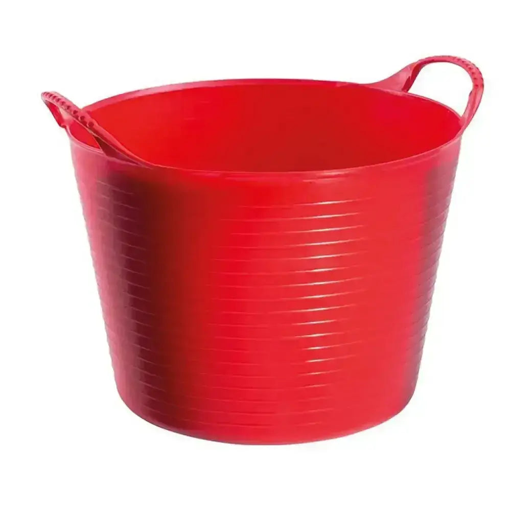 Red gorilla flexible bucket 14l small red plastic with ribbed texture and two handles perfect for flexible buckets 14l use