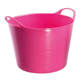 Bright pink red gorilla flexible bucket 14l with textured ridges and two handles perfect for easy carrying