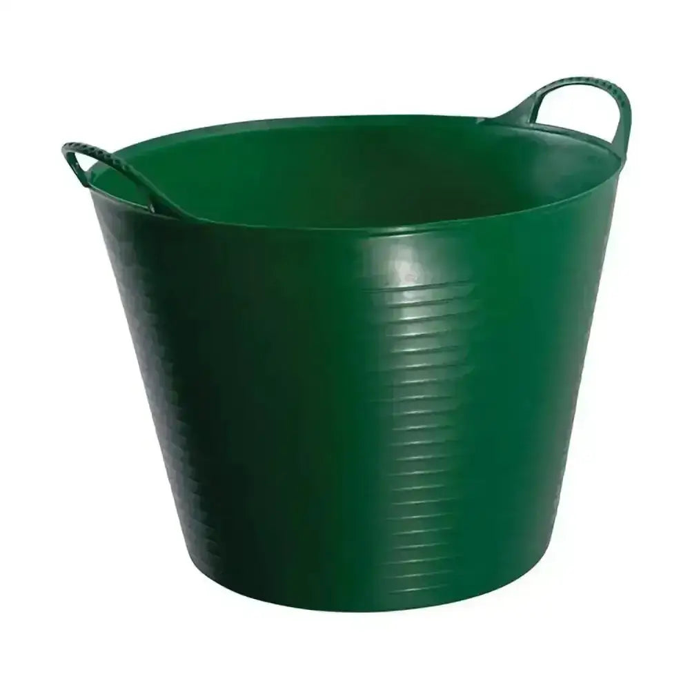 Green plastic red gorilla flexible bucket with ribbed sides and looped handles flexible bucket medium 26l