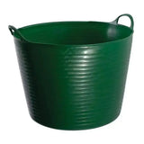 Green ribbed plastic utility bucket with two handles from red gorilla flexible 38l large bucket collection
