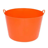 Bright orange red gorilla flexible bucket 75l with two handles ideal for feed and water buckets 75l tasks