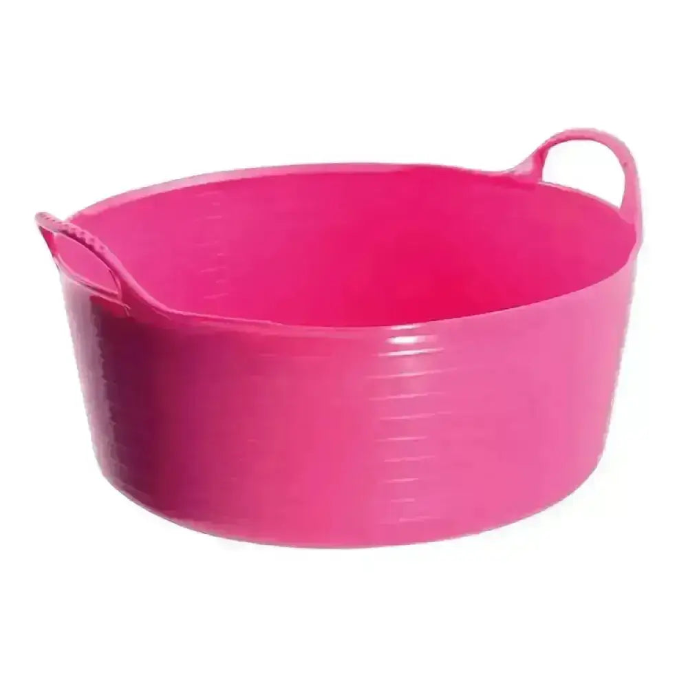 Vibrant pink red gorilla flexible shallow bucket 15l small with integrated handles made of sturdy plastic