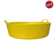 Red Gorilla Flexible Shallow Buckets 35L Large Yellow Buckets & Bowls