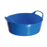 Blue plastic utility tub with integrated handles from red gorilla flexible shallow feed bowls 5l mini range