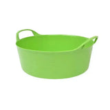 Bright lime green plastic utility basket with handles from red gorilla flexible shallow feed bowls 5l mini bucket line