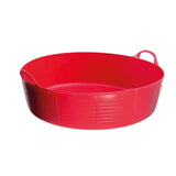 Red Gorilla Flexible Shallow Feed Bowls 35L Large Red Buckets & Bowls Barnstaple Equestrian Supplies