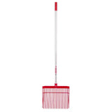 Red gorilla pc bedding fork straight handle with red plastic rake and balanced aluminium handle for gardening tasks
