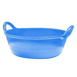 Bright blue red gorilla plas feed skip medium plastic utility tub with two integrated handles for easy carrying