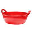 Red gorilla plas feed skip medium red plastic oval basin with two integrated handles for easy carrying