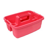 Bright pink red gorilla plas utility caddy with handle and side compartments in a gorilla plas tote plas tote tray