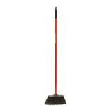 Red gorilla poly yard broom with red handle black bristles and gray base for outdoor cleaning tasks