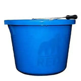 Bright blue red gorilla premium bucket with strong metal handle and weather-resistant bucket features for durability