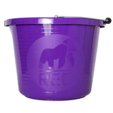 Red gorilla premium purple plastic bucket with weather-resistant bucket features and strong metal handle with grip