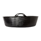 Red Gorilla Recycled Shallow Tub Black Small (15Lt) Black Buckets & Bowls Barnstaple Equestrian Supplies