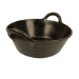 Black rubber mixing bowl with handles and ribbed exterior from red gorilla rubber tyre s1 small skip line