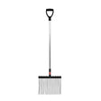 Black plastic handled red gorilla shavings fork with silver metal shaft and thin black tines for easy cleanup