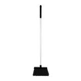 Black plastic gorilla tidee broom with silver aluminum handle and comfort grip handles for easy sweeping