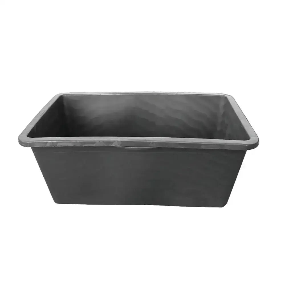 Dark gray rectangular plastic red gorilla tubtrug heavy duty with textured interior and reinforced rim for tough use