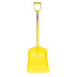 Bright yellow plastic gorilla tubtrug shovel with d-shaped handle perfect for digging and scooping tasks
