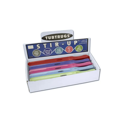 Red gorilla tubtrug stir-up colorful plastic stirrups in a display box branded tubtrugs stir-up set of 30