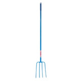 Red Gorilla Tubular Manure Fork 4 Prong 48" Long Shaft Red Forks