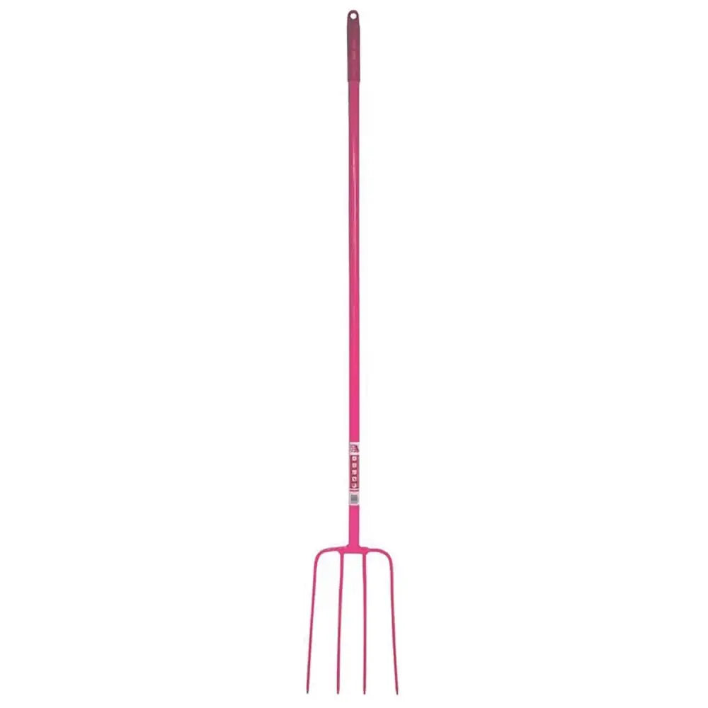 Red Gorilla Tubular Manure Fork 4 Prong 48" Long Shaft Red Mucking Out Barnstaple Equestrian Supplies