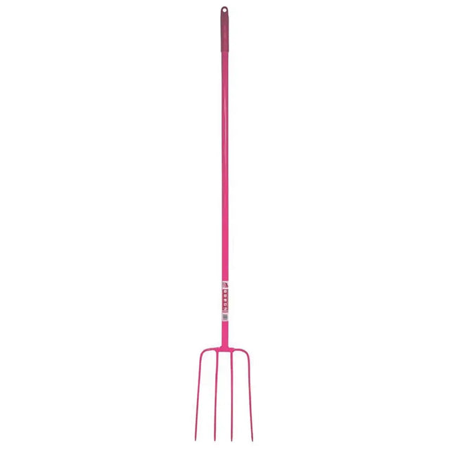 Red Gorilla Tubular Manure Fork 4 Prong 48" Long Shaft Red Mucking Out Barnstaple Equestrian Supplies