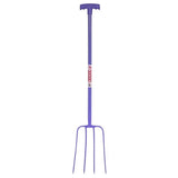 Red Gorilla Tubular Manure Fork 4 Prong T-Handle Purple Forks Barnstaple Equestrian Supplies