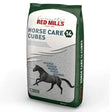 Green and white bag of red mills nutrition horse care 14 cubes 20 kg high fibre feed for healthy horses