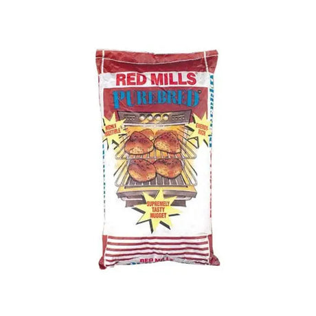 Red mills purebred mutton nuggets in red and white bag offering a lower protein diet and highly digestible feed
