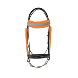 Reflector Bridle Bands by Hy Equestrian Bridle Accessories Orange One Size Barnstaple Equestrian Supplies