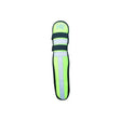 Bright neon green reflector tail guard knee pad by hy equestrian with touch tape fastenings and fleece underside