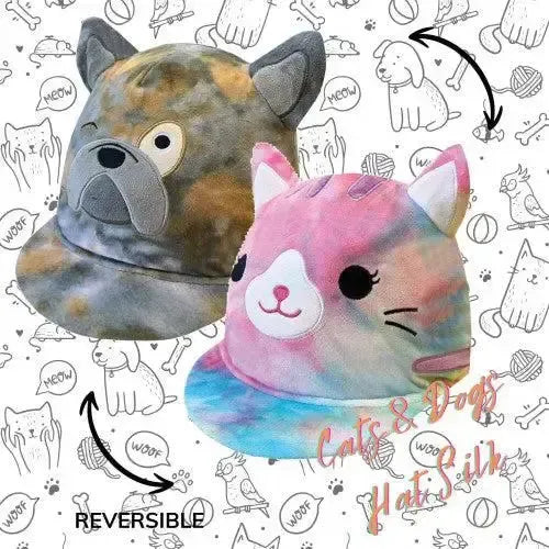 Reversible Cats & Dogs Novelty Hat Silk Equetech Hat Covers Novelty Riding Hat Covers